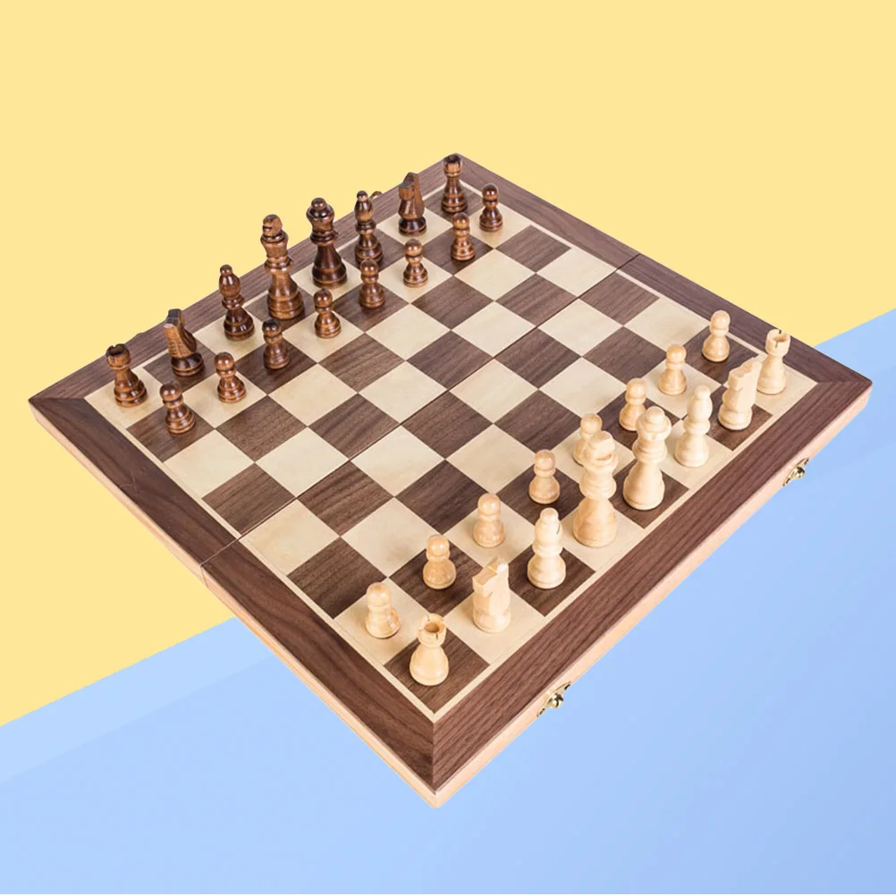 Wood Chess Folding Board 40Cm Low Magnetic Pieces Strategy Set Portable Travel Game for Adults Park School
Wood Chess Folding Board 40Cm Low Magnetic Pieces Strategy Set Portable Travel Game for Adults Park School