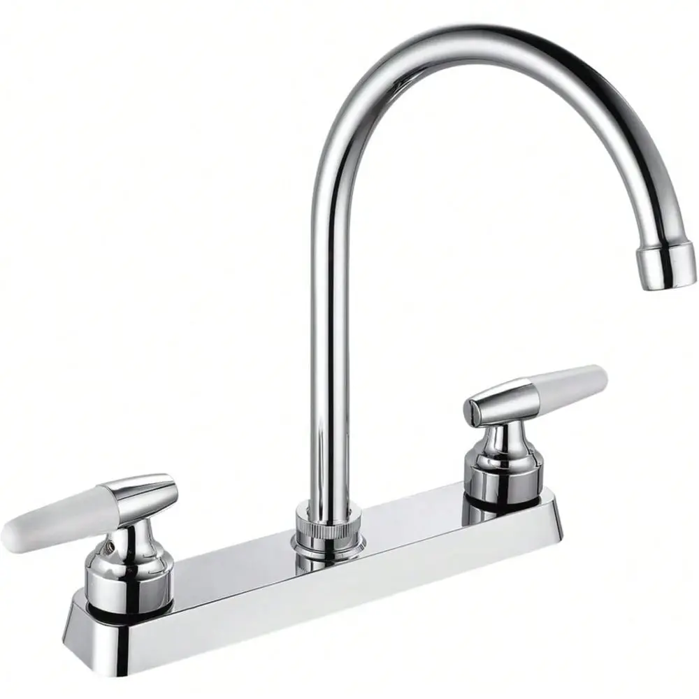 Handle Kitchen Faucet, High Arc Swivel Spout Stainless Steel Kitchen Sink Faucet, Modern Commercial 3 Hole Kitchen Faucet Solid
Handle Kitchen Faucet, High Arc Swivel Spout Stainless Steel Kitchen Sink Faucet, Modern Commercial 3 Hole Kitchen Faucet Solid