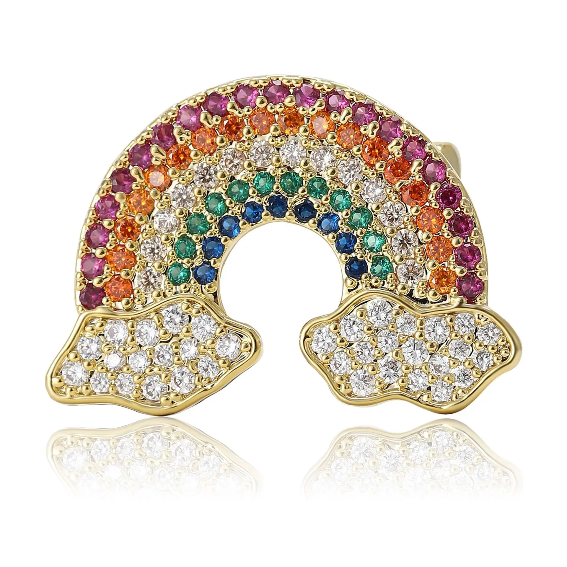 Cute Rhinestone Rainbow Brooch for Ladies Unisex Stained Glass Pin for Office Party Friends Gift Jewelry Accessories
Cute Rhinestone Rainbow Brooch for Ladies Unisex Stained Glass Pin for Office Party Friends Gift Jewelry Accessories