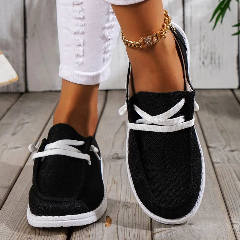 New Women's Luxury Canvas Shoes Lightweight Casual Sneakers Comfortable Versatile Loafer Solid Color Walking Shoes Leopard Flats
New Women's Luxury Canvas Shoes Lightweight Casual Sneakers Comfortable Versatile Loafer Solid Color Walking Shoes Leopard Flats