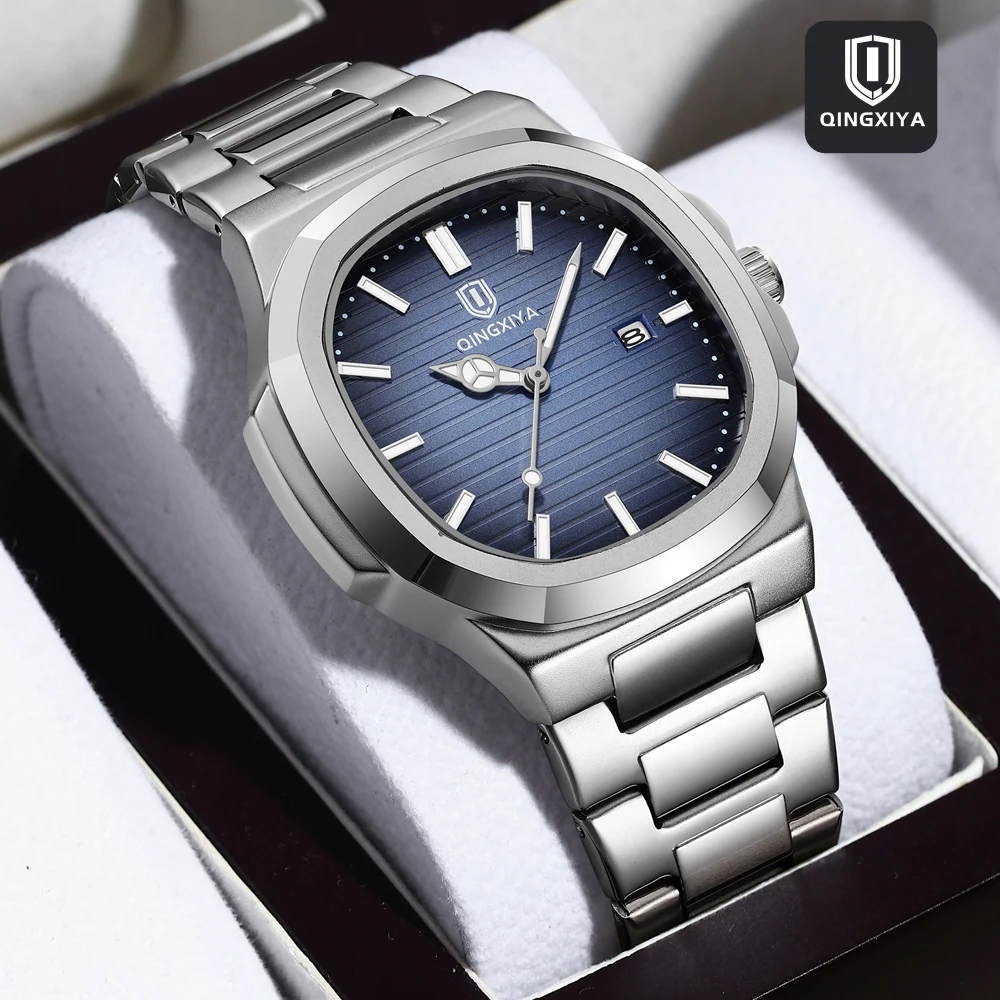QINGXIYA 2025 New Luxury Watch Business Waterproof Male Clock Luminous Date Stainless Steel Square Quartz Men Watch reloj hombre
QINGXIYA 2025 New Luxury Watch Business Waterproof Male Clock Luminous Date Stainless Steel Square Quartz Men Watch reloj hombre