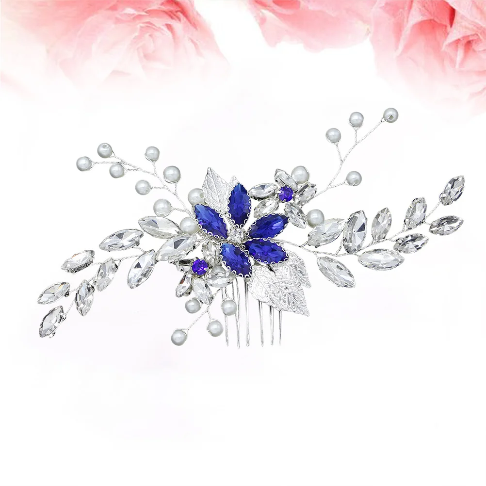 Wedding Hair Comb Blue Alloy Crystal Rhinestone Bridal Headdress for Updo Half Up Hairstyle Bride Bridesmaid Party Prom
Wedding Hair Comb Blue Alloy Crystal Rhinestone Bridal Headdress for Updo Half Up Hairstyle Bride Bridesmaid Party Prom