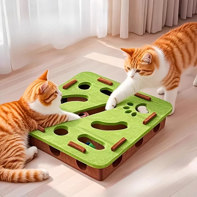 Cat Toy, Maze Hole Digging, Felt Box Self-improvement Boredom Relief Artifact, Kitten Pet Cat Puzzle Cat Bell Ball
Cat Toy, Maze Hole Digging, Felt Box Self-improvement Boredom Relief Artifact, Kitten Pet Cat Puzzle Cat Bell Ball