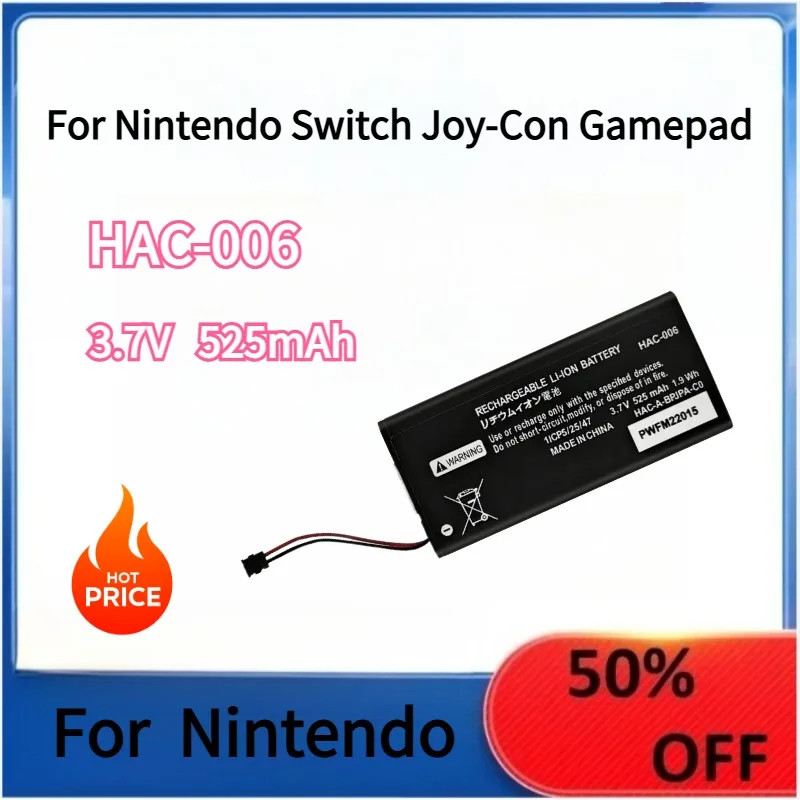 HAC-006 Battery 525mAh For Nintendo Switch Joy-Con Gamepad Game Console Battery
HAC-006 Battery 525mAh For Nintendo Switch Joy-Con Gamepad Game Console Battery