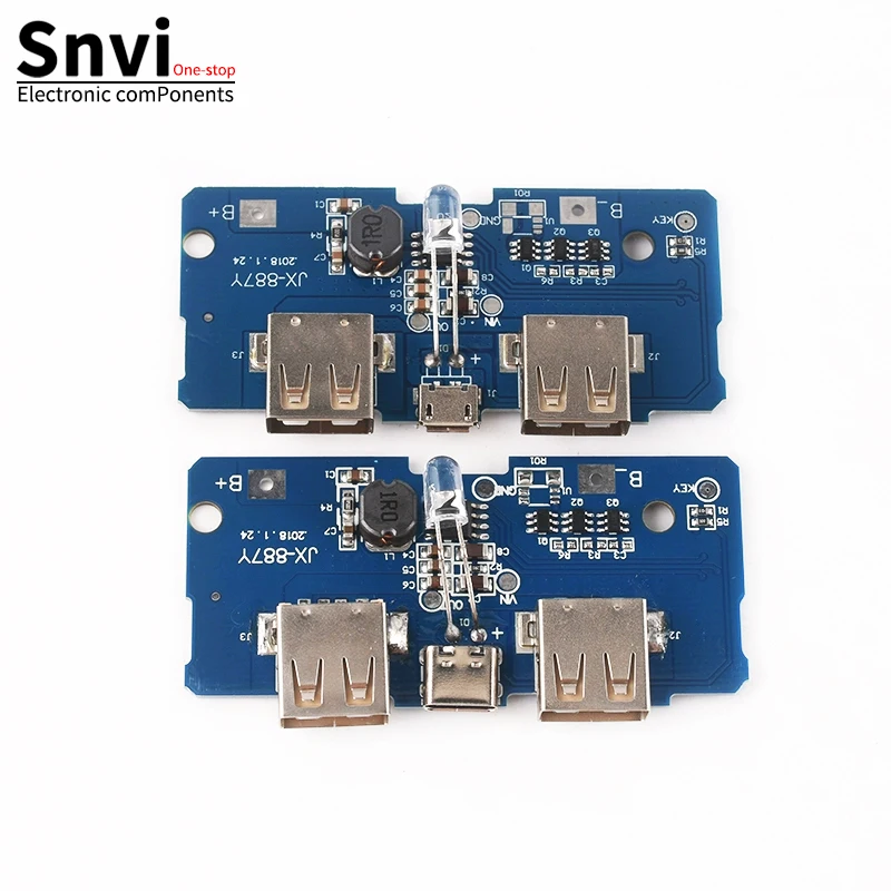 18650 Dual Micro USB 3.7V to 5V 2A Boost Mobile Power Bank DIY 18650 Lithium Battery Charger PCB Board Step Up Module With Led
18650 Dual Micro USB 3.7V to 5V 2A Boost Mobile Power Bank DIY 18650 Lithium Battery Charger PCB Board Step Up Module With Led