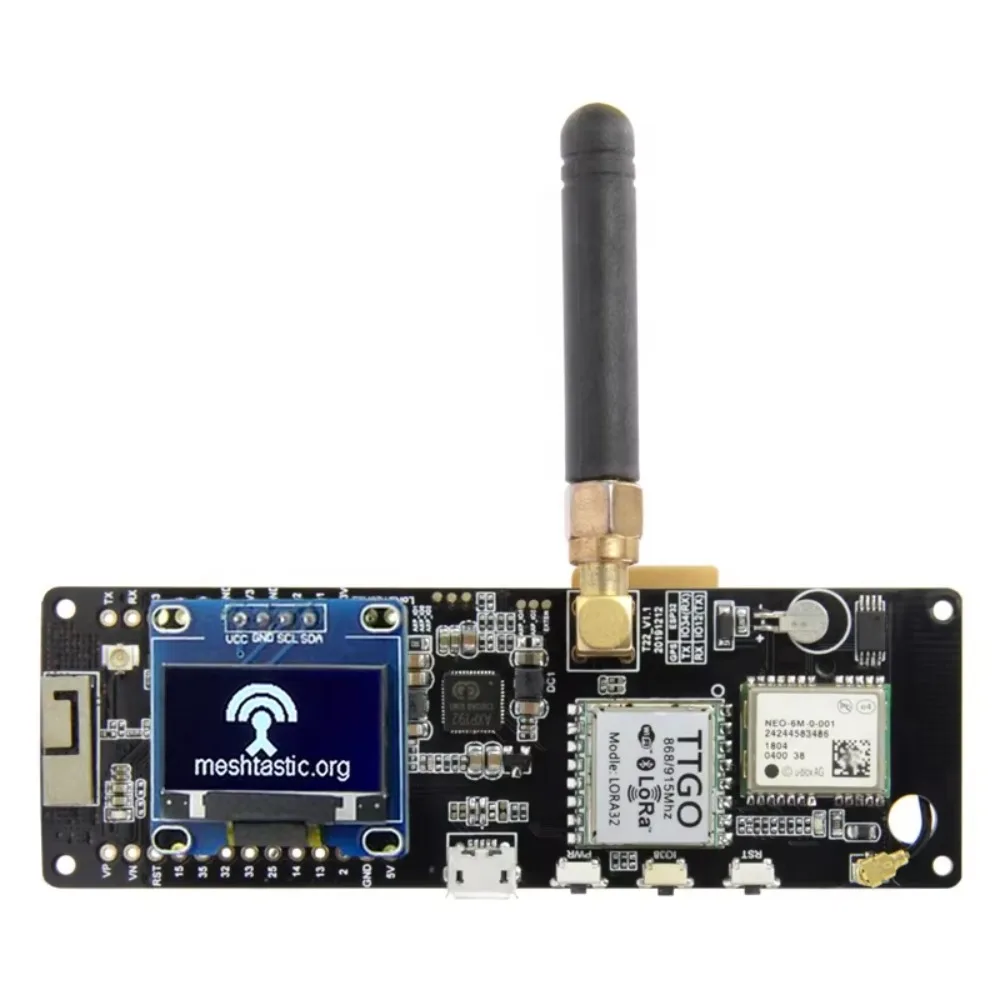 TTGO T-Beam V1.1 ESP32 433/868/915/923Mhz WiFi Module ESP32 GPS NEO-6M 18650 Battery Holder With OLED
TTGO T-Beam V1.1 ESP32 433/868/915/923Mhz WiFi Module ESP32 GPS NEO-6M 18650 Battery Holder With OLED