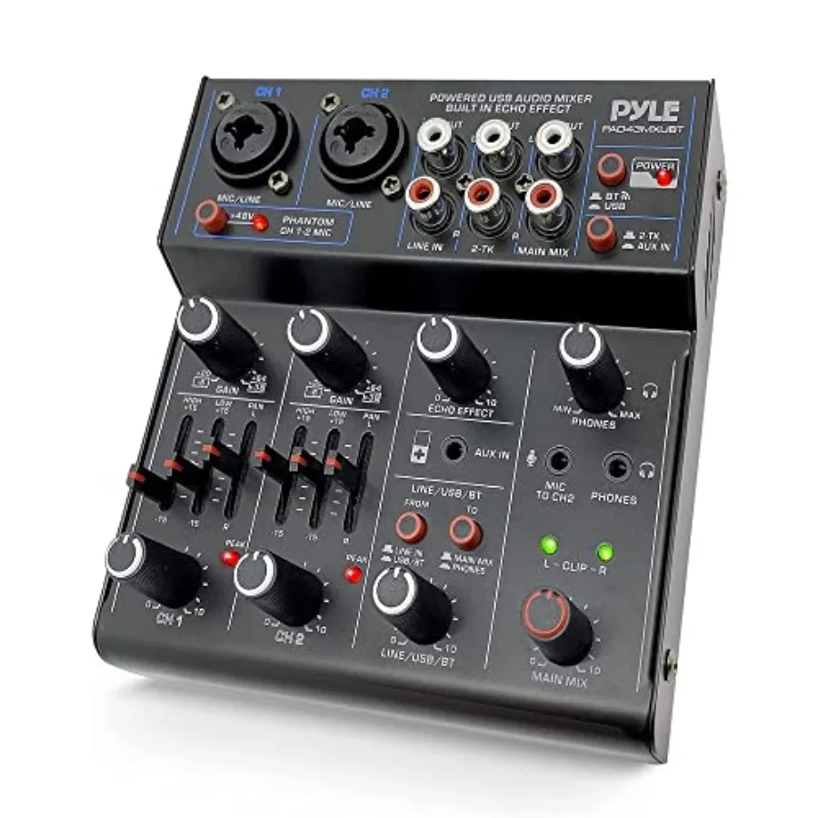 Professional Wireless DJ Audio Mixer - Channel Bluetooth Controller Sound Mixer USB Audio Interface 2 Combo Jack XLR+.35mm Mic/
Professional Wireless DJ Audio Mixer - Channel Bluetooth Controller Sound Mixer USB Audio Interface 2 Combo Jack XLR+.35mm Mic/