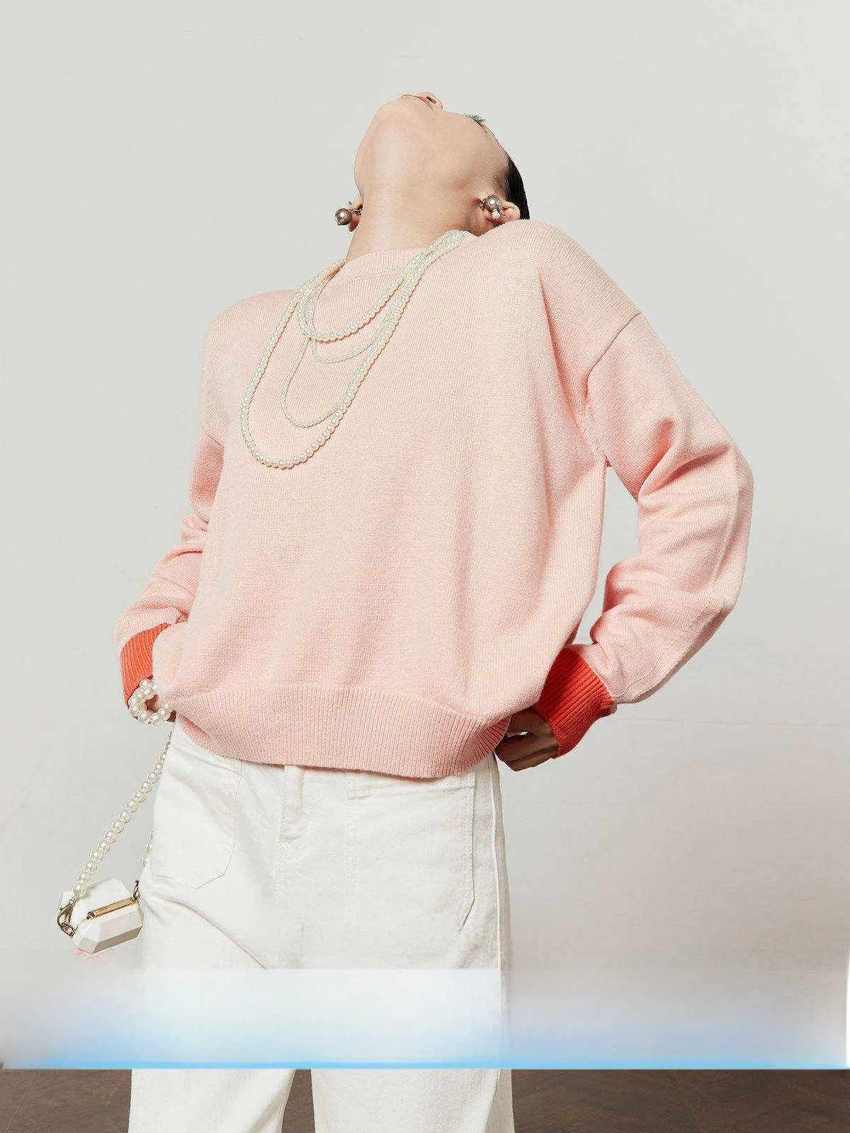 Pink Knitted Sweater Women's Loose round Ne Top Color Blo Fre Sle Versatile Commute Faionable Casual Knitwear
Pink Knitted Sweater Women's Loose round Ne Top Color Blo Fre Sle Versatile Commute Faionable Casual Knitwear