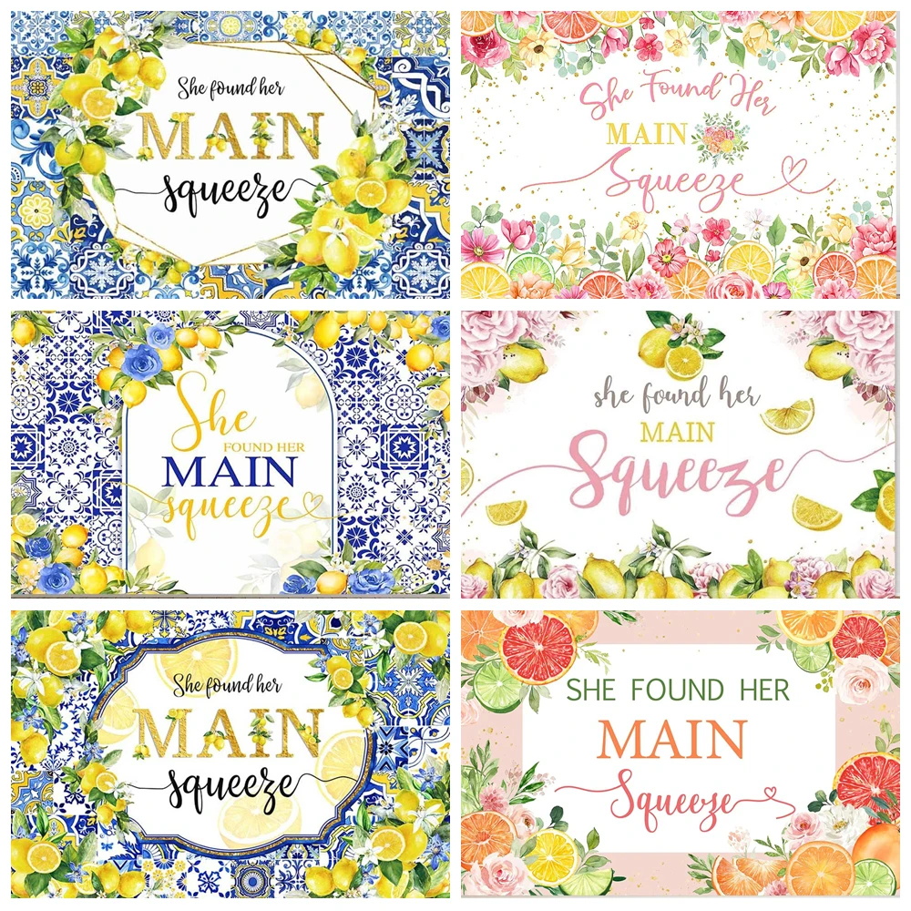 She Found Her Main Squeeze Backdrop Lemon Fruit Bridal Shower Decor Bachelorette Bride to Be Miss to Mrs Banner Photo Booth Prop
She Found Her Main Squeeze Backdrop Lemon Fruit Bridal Shower Decor Bachelorette Bride to Be Miss to Mrs Banner Photo Booth Prop