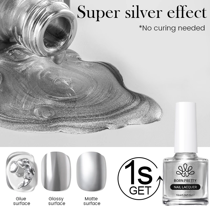 BORN PRETTY Metal Watercolor Gel Nail Polish 10ml Super Sliver Clear Blossoming Spreading Effect Pull Line Soak Off Painted Gel
BORN PRETTY Metal Watercolor Gel Nail Polish 10ml Super Sliver Clear Blossoming Spreading Effect Pull Line Soak Off Painted Gel