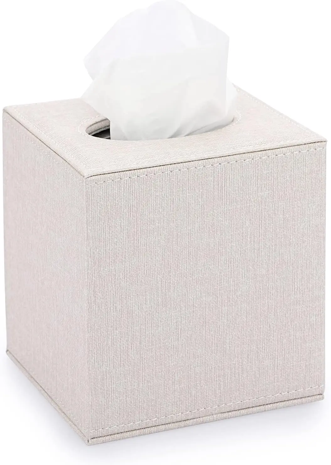 Sumnacon Square Linen Tissue Box Cover, Magnetic Bottom, Beige for Home Office Decor
Sumnacon Square Linen Tissue Box Cover, Magnetic Bottom, Beige for Home Office Decor
