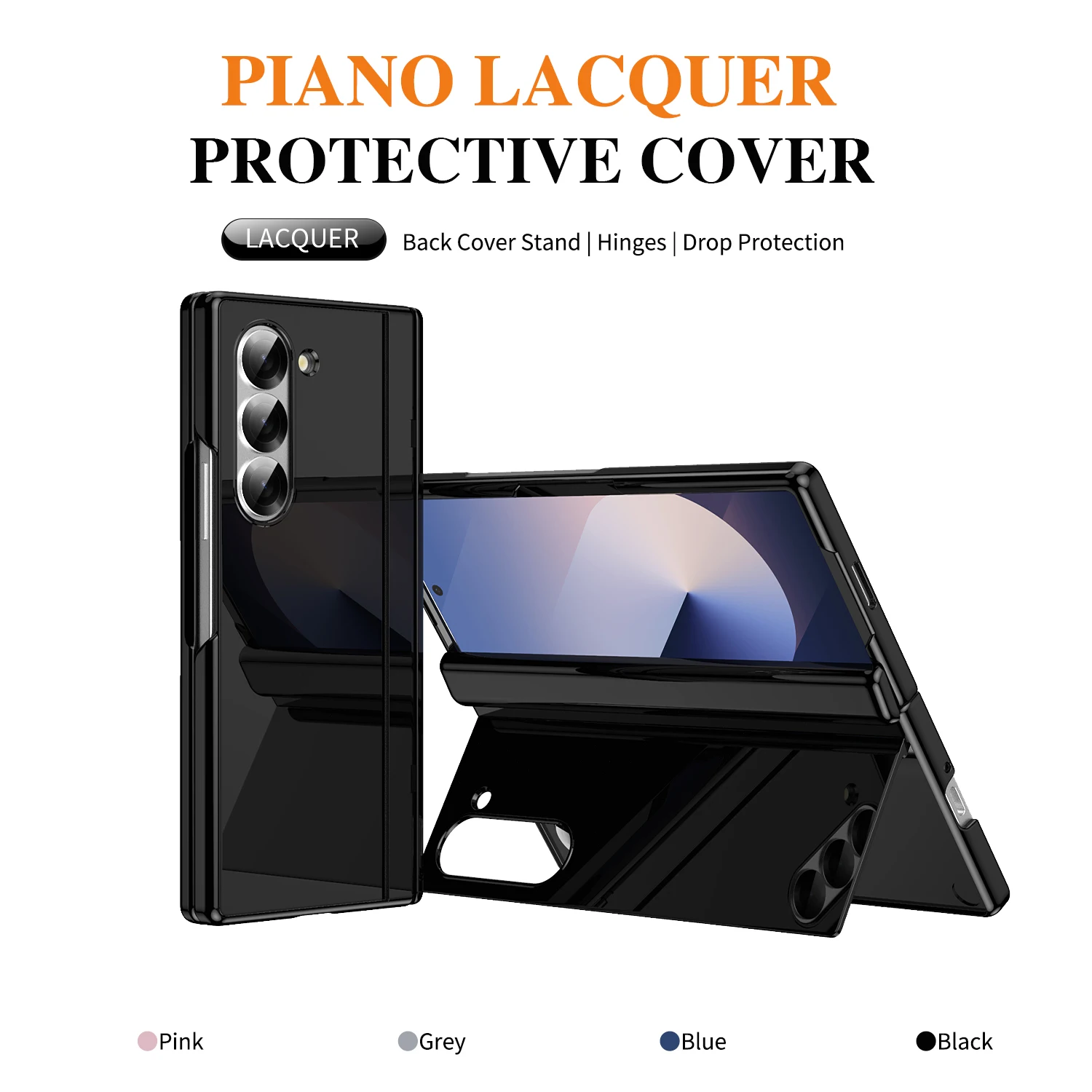 Backplate Stand, Piano Lacquer Hinge, All-Inclusive Tempered Glass Front Case For Samsung Z Fold 6 Galaxy Z Fold 5 4 3 Cover
Backplate Stand, Piano Lacquer Hinge, All-Inclusive Tempered Glass Front Case For Samsung Z Fold 6 Galaxy Z Fold 5 4 3 Cover