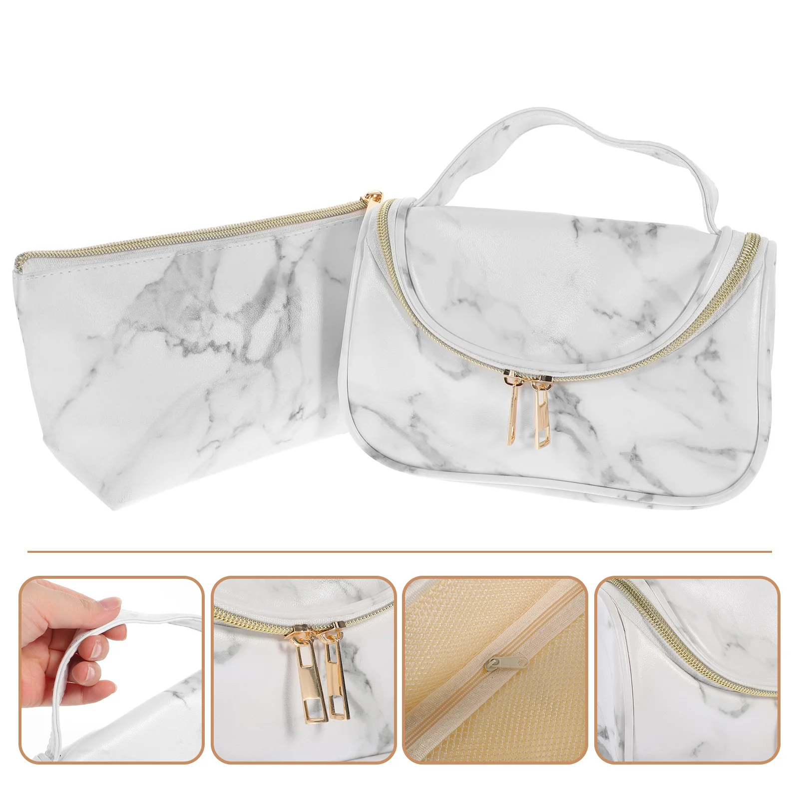 2Pcs Marble Pattern Bag Simple Design Multifunctional Travel Makeup Storage Pouch Large Capacity Organizer
2Pcs Marble Pattern Bag Simple Design Multifunctional Travel Makeup Storage Pouch Large Capacity Organizer