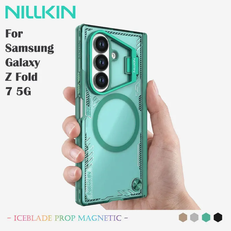 For Samsung Z Fold 7 5G Case, NILLKIN Iceblade Prop, Sustainable Corn-Based, Anti-Yellowing + Shockproof, Mirror Stand Cover
For Samsung Z Fold 7 5G Case, NILLKIN Iceblade Prop, Sustainable Corn-Based, Anti-Yellowing + Shockproof, Mirror Stand Cover