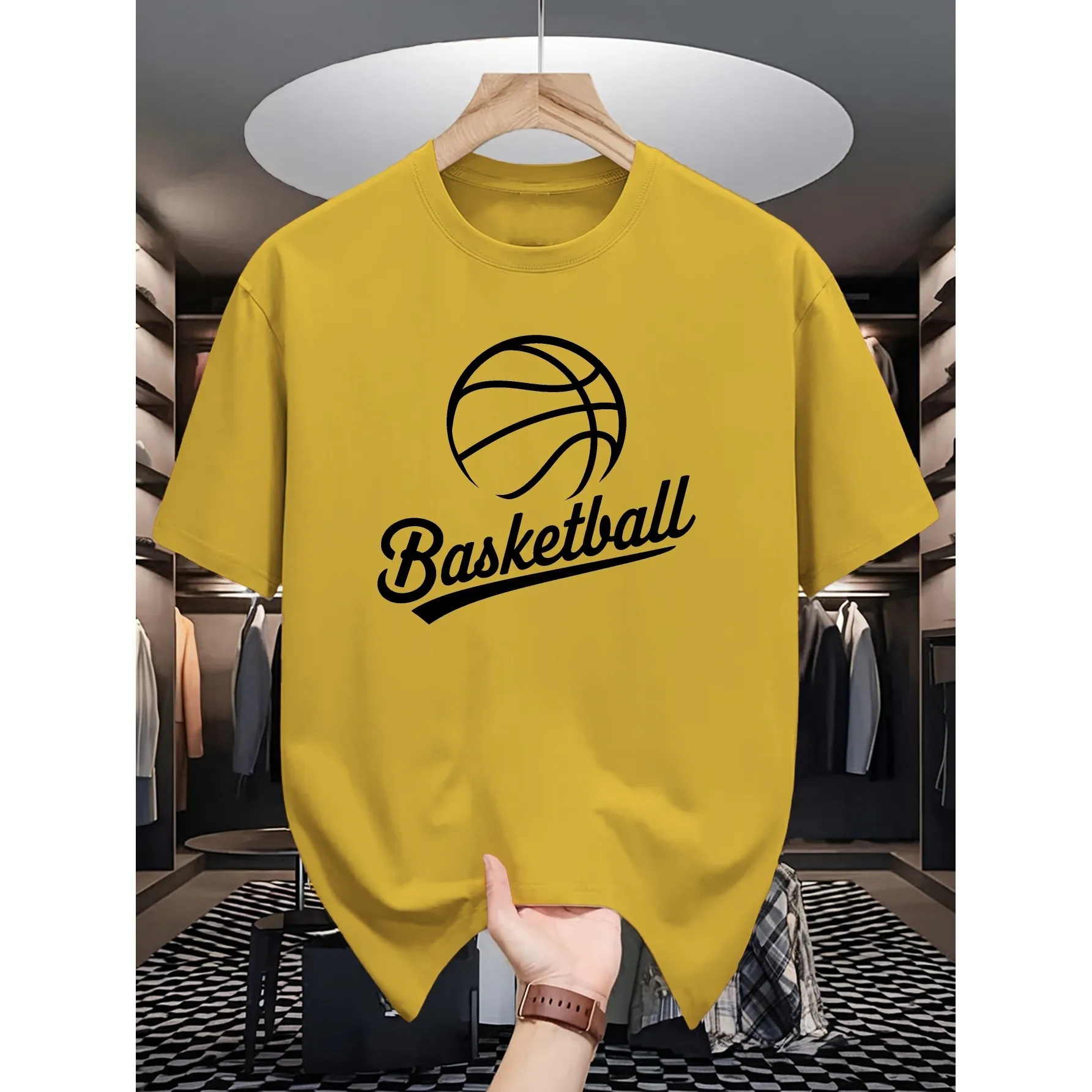 Basketball Graphic Men's Cotton Short Sleeve T-Shirt Casual Summer Breathable Tee
Basketball Graphic Men's Cotton Short Sleeve T-Shirt Casual Summer Breathable Tee