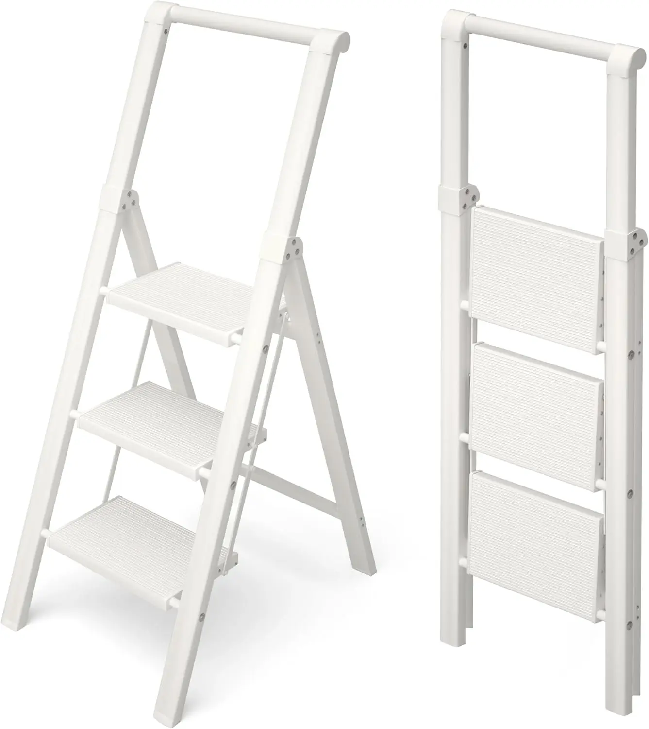 3 Step Foldable Aluminum Step Ladder with Handgrip, Anti-Slip Pedal, 330 lbs Capacity, Lightweight & Portable for Home
3 Step Foldable Aluminum Step Ladder with Handgrip, Anti-Slip Pedal, 330 lbs Capacity, Lightweight & Portable for Home