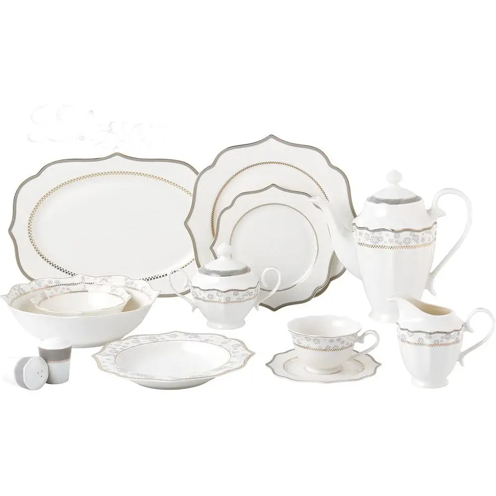 8-Person Bone China Dinnerware Set - Elegant Noelle Style
8-Person Bone China Dinnerware Set - Elegant Noelle Style