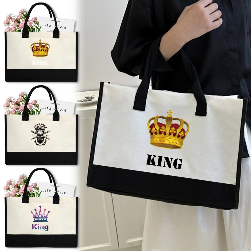 Portable Shopping Bag Large Capacity Grocery Organizer Simplicity Commuting Bags Outdoor Travel Handbags King Pattern
Portable Shopping Bag Large Capacity Grocery Organizer Simplicity Commuting Bags Outdoor Travel Handbags King Pattern