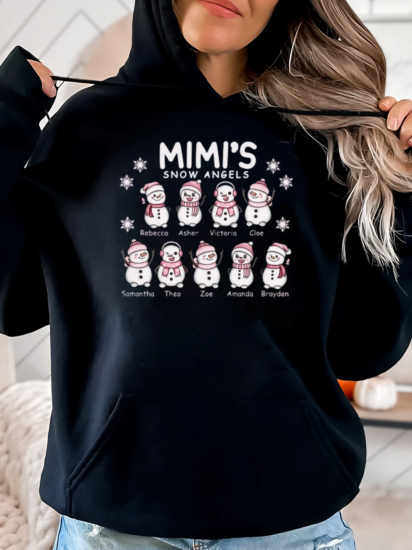 Снежные ангелы, персонализированные имена, рождественская толстовка с капюшоном, женский праздничный подарок, одинаковые семейные черные большие размеры
Снежные ангелы, персонализированные имена, рождественская толстовка с капюшоном, женский праздничный подарок, одинаковые семейные черные большие размеры