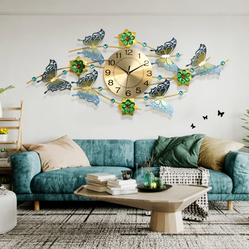 European-style Creative Silent Quartz Hanging Living Room Butterfly Hanging Clocks Home Living Room Colorful Wall Decorations
European-style Creative Silent Quartz Hanging Living Room Butterfly Hanging Clocks Home Living Room Colorful Wall Decorations