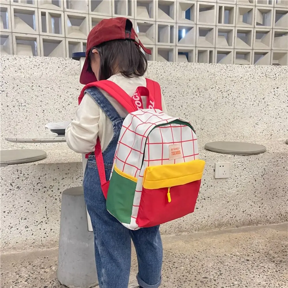 Unique Book Bag Contrast Color Plaid Backpack Large Capacity Nylon Children School Bag Korean Style Cute Shoulder Bag Student
Unique Book Bag Contrast Color Plaid Backpack Large Capacity Nylon Children School Bag Korean Style Cute Shoulder Bag Student