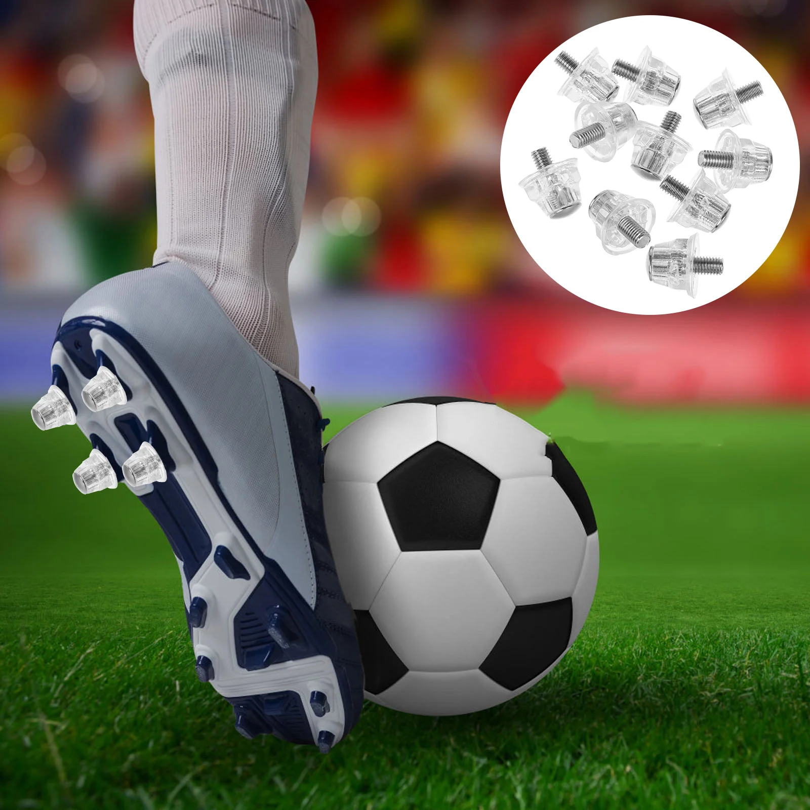 10 Pcs Football Cleat Studs Aluminum Metal Replacement Spikes 13mm Transparent M5 Thread Compatible Soccer Boot Track Shoes
10 Pcs Football Cleat Studs Aluminum Metal Replacement Spikes 13mm Transparent M5 Thread Compatible Soccer Boot Track Shoes