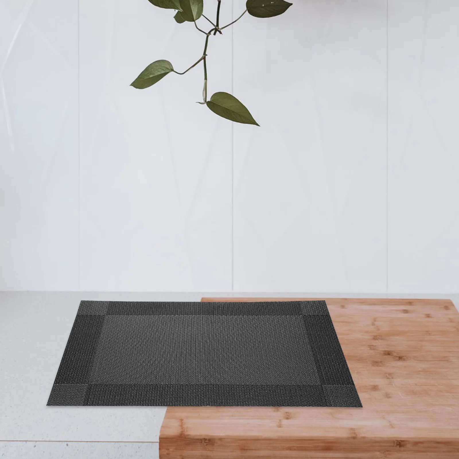 Black PVC Woven Placemats Easy Clean Wipeable Anti Skid Dining Table Mats for Home Hotel Restaurant Outdoor Kitchen Table
Black PVC Woven Placemats Easy Clean Wipeable Anti Skid Dining Table Mats for Home Hotel Restaurant Outdoor Kitchen Table
