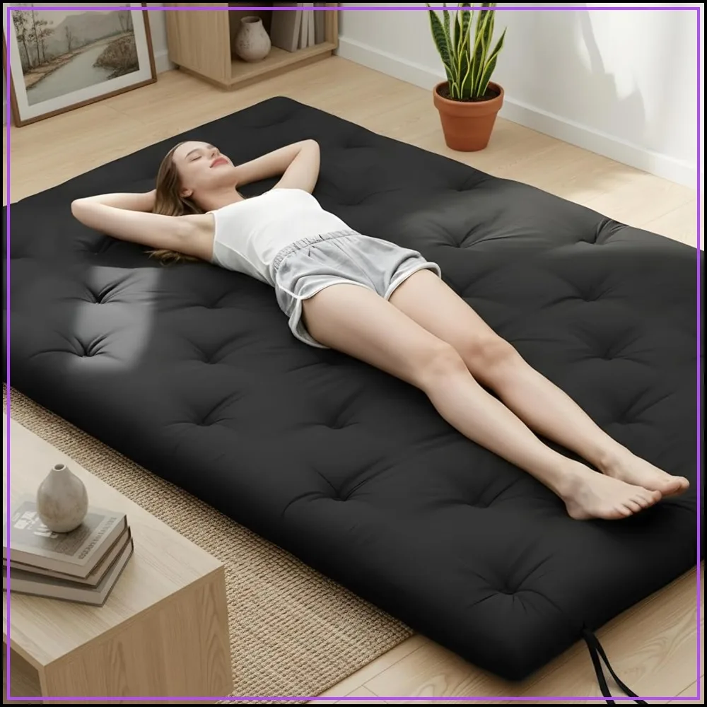 Full Size 2.5" Japanese Floor Mattress, Water Resistant & Foldable, 75"x54", for Camping Guest Room
Full Size 2.5" Japanese Floor Mattress, Water Resistant & Foldable, 75"x54", for Camping Guest Room