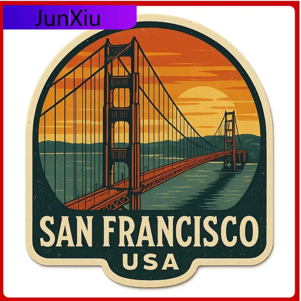 Golden Gate Bridge Sticker USA Decal San Francisco Retro Travel Waterproof Vinyl Decal All Weather
Golden Gate Bridge Sticker USA Decal San Francisco Retro Travel Waterproof Vinyl Decal All Weather