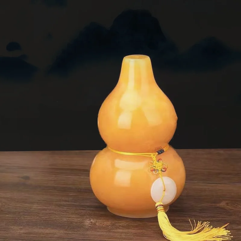 Chinese Yellow Jade Gourd Carving Ornament Feng Shui Wealth Handicraft Home Decor modern exquisite handicraft
Chinese Yellow Jade Gourd Carving Ornament Feng Shui Wealth Handicraft Home Decor modern exquisite handicraft