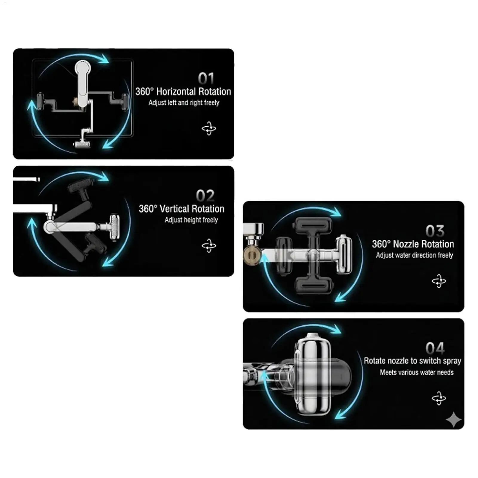 Bathroom Faucet Extender 1080 Degree Rotating Water Tap Adapter Swivel Faucets Aerator Extension For Cleaning Rinsing Kitchen
Bathroom Faucet Extender 1080 Degree Rotating Water Tap Adapter Swivel Faucets Aerator Extension For Cleaning Rinsing Kitchen