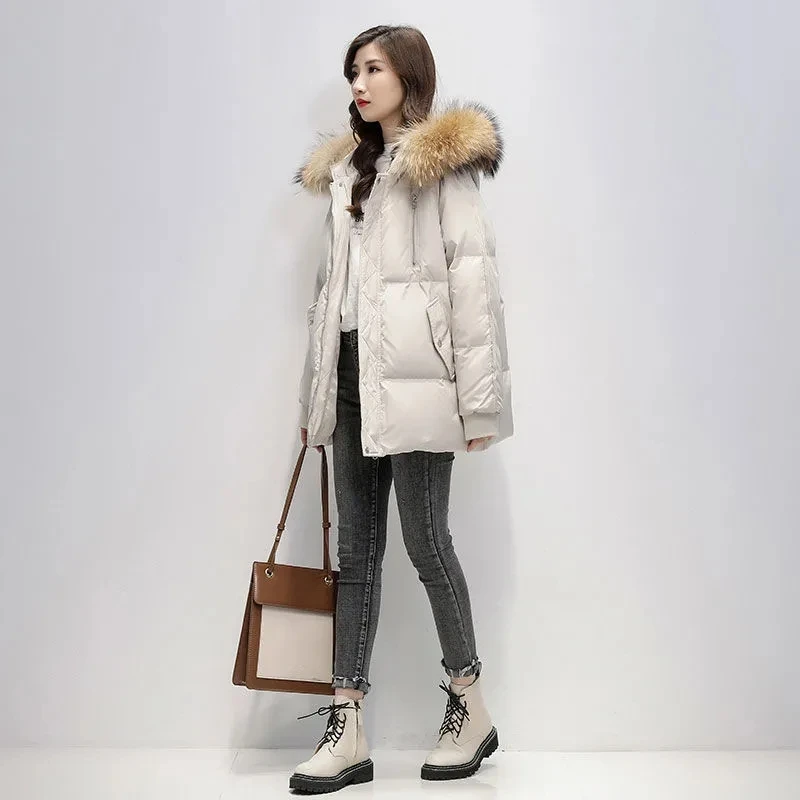 Winter Jackets Women's 2023 New Detachable Fur Follar Down Cotton Coat Female Parkas Hooded Warm Thick Short Winter Ouwear
Winter Jackets Women's 2023 New Detachable Fur Follar Down Cotton Coat Female Parkas Hooded Warm Thick Short Winter Ouwear