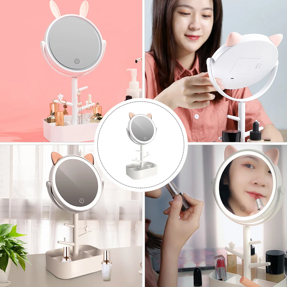 LED Makeup Mirror with Smart Dimming 360 Swivel Hd Reflection Vanity Desk Mirror for Bedroom Tabletop Organizer Decor
LED Makeup Mirror with Smart Dimming 360 Swivel Hd Reflection Vanity Desk Mirror for Bedroom Tabletop Organizer Decor