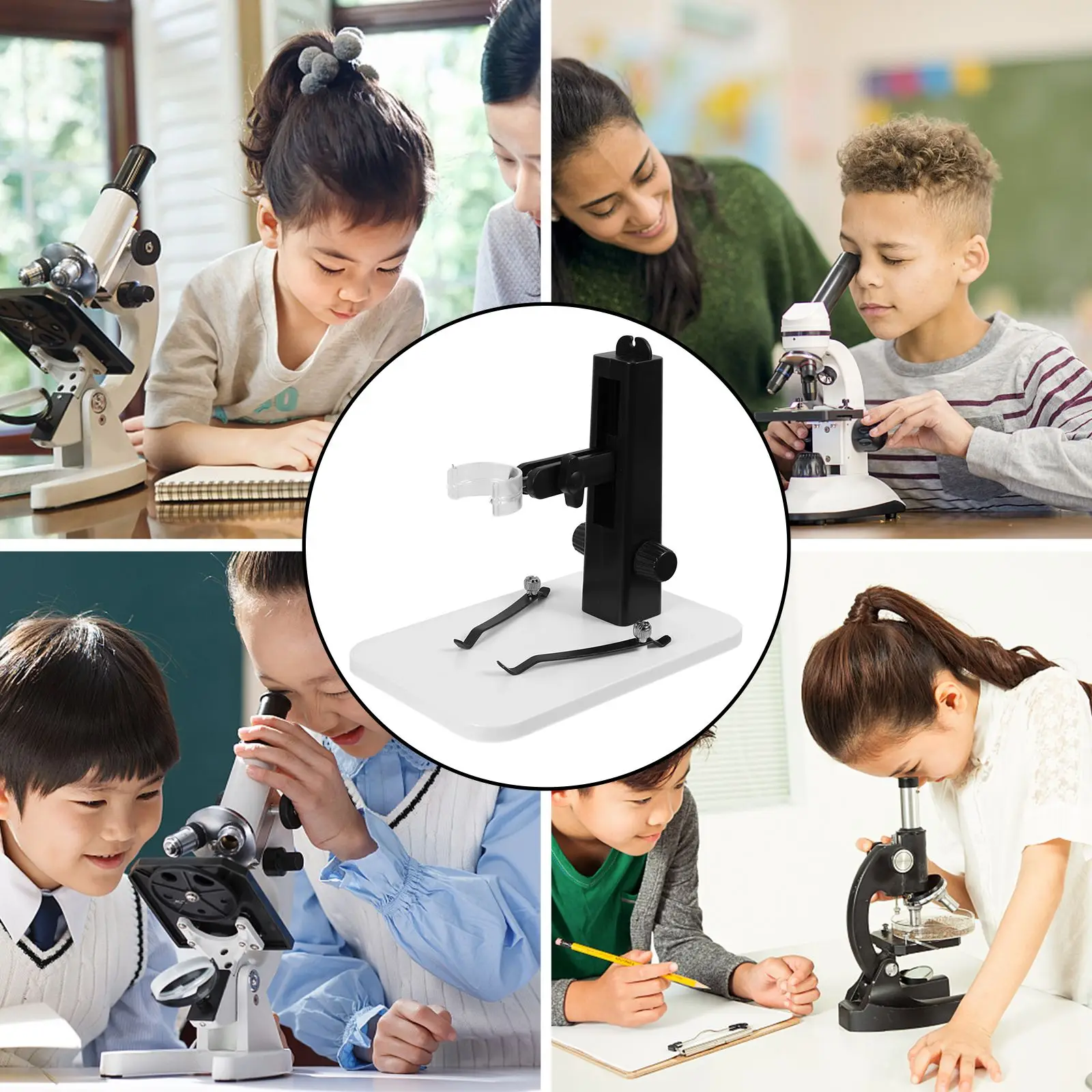 Microscope Stand For Digital Microscope Heavy Duty Stable Base Shockproof Lifting Support Precision Adjustment Holder