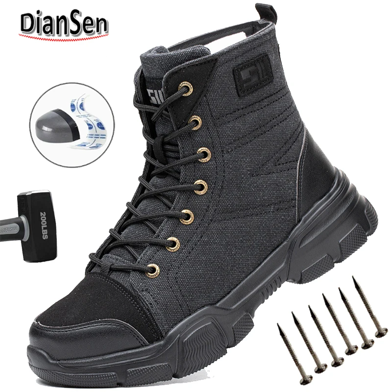 Men's High Top Safety Work Shoes Steel Toe Boots Breathable Shoes Industrial Sneakers For Men's Outdoor Hiking Protective Boots
Men's High Top Safety Work Shoes Steel Toe Boots Breathable Shoes Industrial Sneakers For Men's Outdoor Hiking Protective Boots