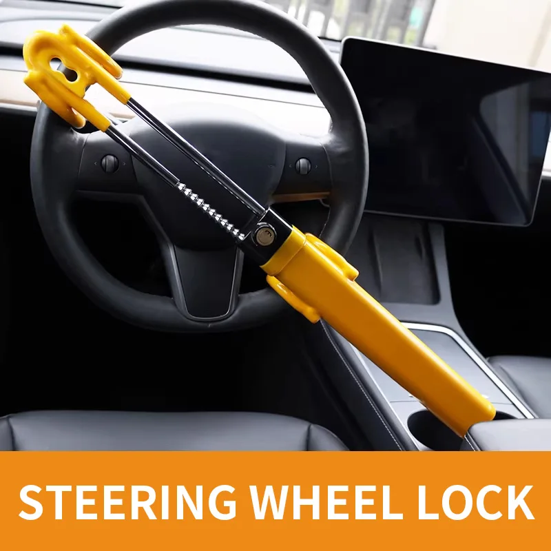 Car Steering Wheel Lock Anti-Theft Device Grade B Security Car Lock Adjustable Wheel Lock Includes 2 Keys Rubber Covered
Car Steering Wheel Lock Anti-Theft Device Grade B Security Car Lock Adjustable Wheel Lock Includes 2 Keys Rubber Covered