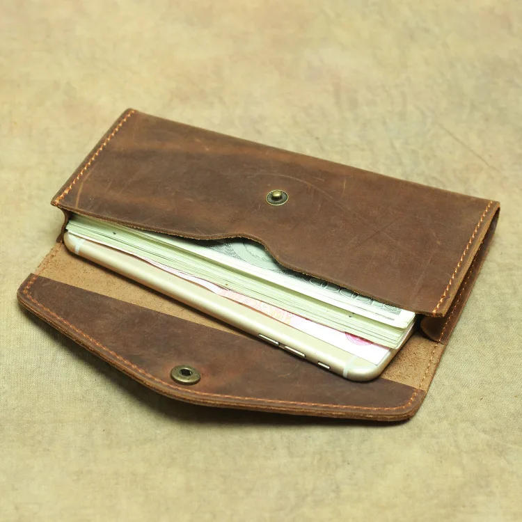 Long Pure Cowhide Vintage Wallet Envelope Style Men's Handbag Simple Design Crazy Leather Phone Bag Vertical Structure
Long Pure Cowhide Vintage Wallet Envelope Style Men's Handbag Simple Design Crazy Leather Phone Bag Vertical Structure