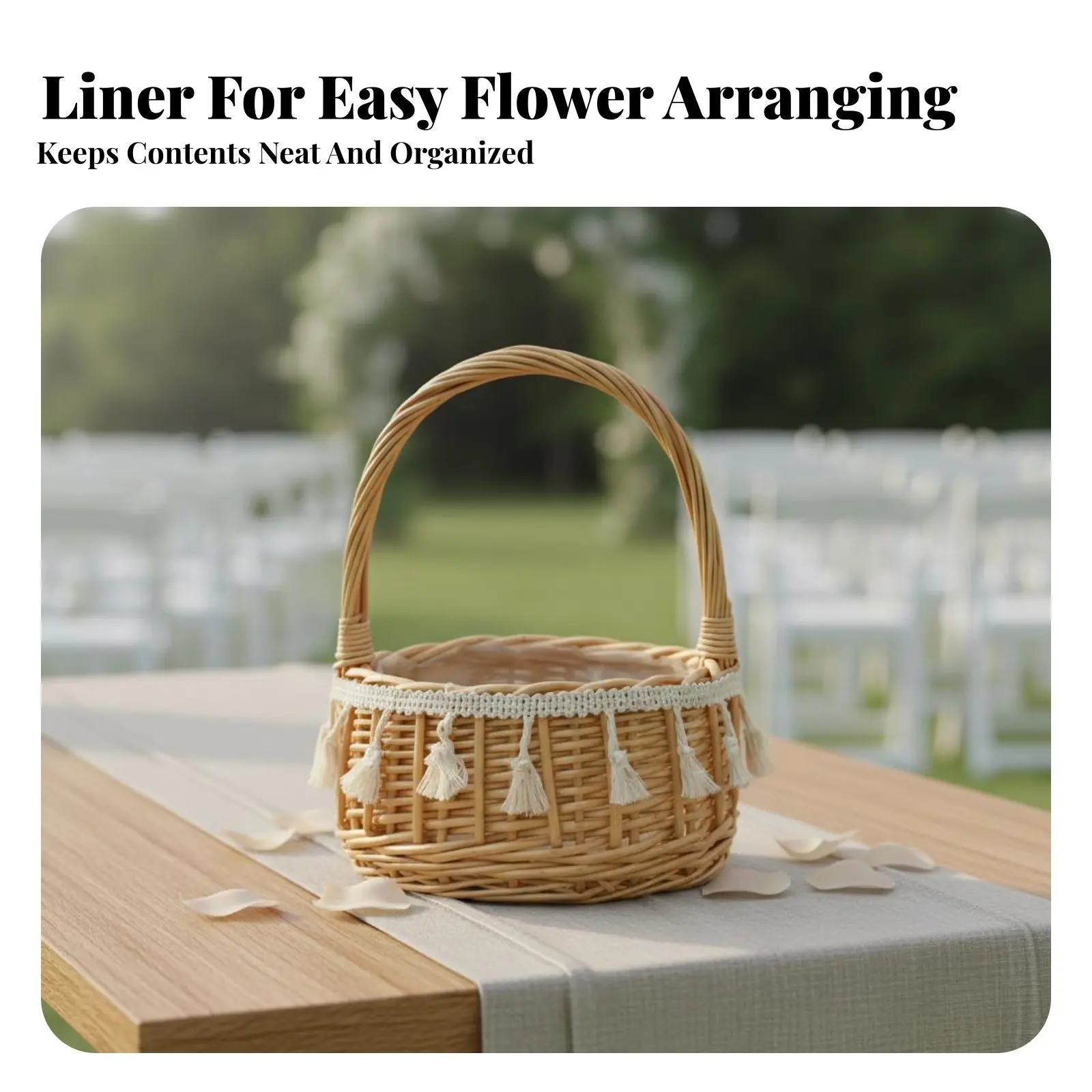 Wedding Flower Girl Basket Handmade Flower Girl Basket Elegant Design Lightweight for Bridal Party
Wedding Flower Girl Basket Handmade Flower Girl Basket Elegant Design Lightweight for Bridal Party