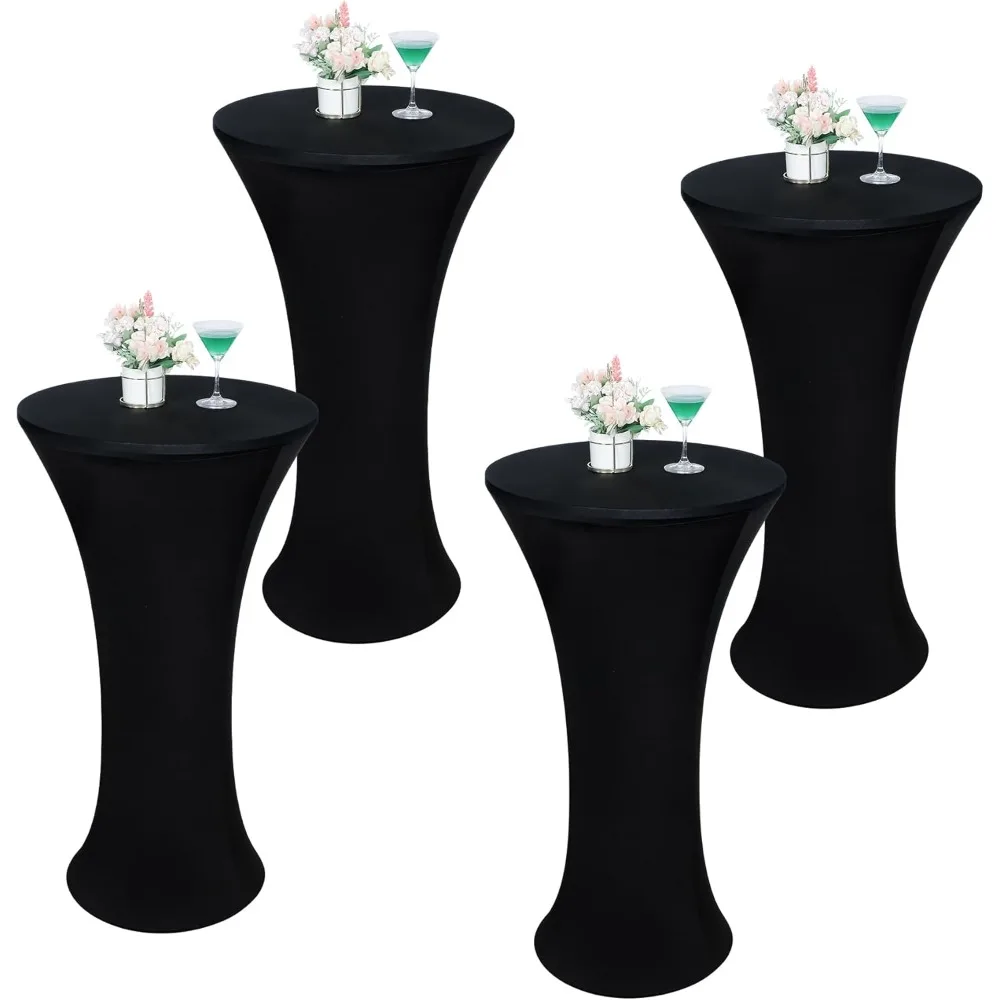 Wolkemer 4PCS 24x43 Inch Black Round Cocktail Tablecloth Fitted Highboy Stretch Cocktail Table Cover for Banquet Bar Party Pub W
Wolkemer 4PCS 24x43 Inch Black Round Cocktail Tablecloth Fitted Highboy Stretch Cocktail Table Cover for Banquet Bar Party Pub W
