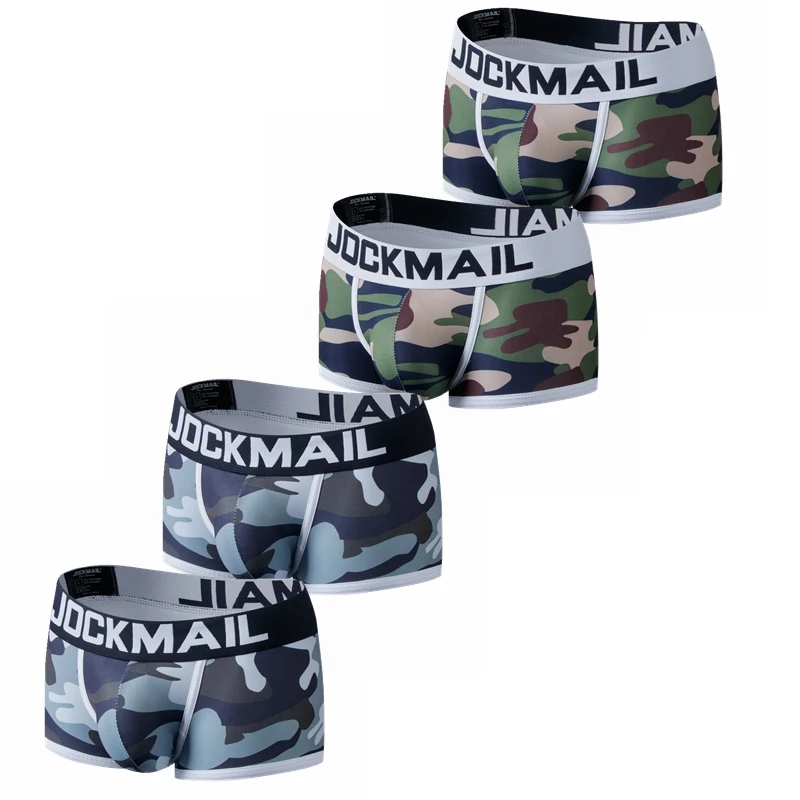 Мужские трусы-боксеры JOCKMAIL, 4 шт., сексуальные, камуфляжные, мягкие, быстросохнущие, из нейлона, с принтом
Мужские трусы-боксеры JOCKMAIL, 4 шт., сексуальные, камуфляжные, мягкие, быстросохнущие, из нейлона, с принтом