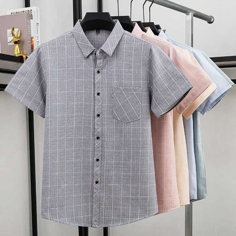 Men Plaid Button Down Short Sleeve Shirt Breathable Fabric Casual Tops With Chest Pocket For Men Daily Use
Men Plaid Button Down Short Sleeve Shirt Breathable Fabric Casual Tops With Chest Pocket For Men Daily Use