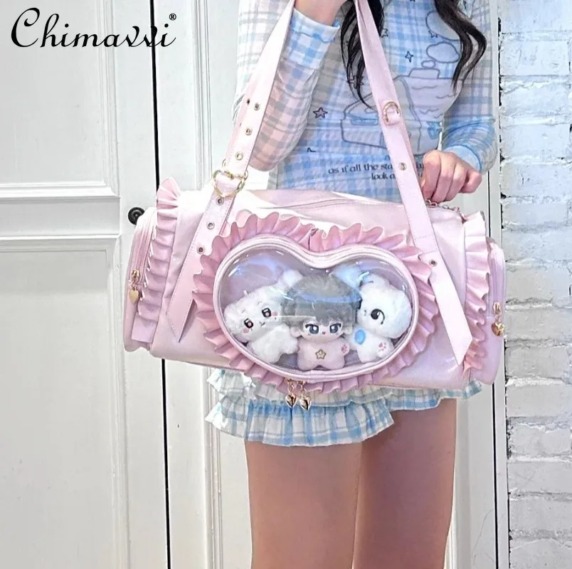 Оригинальная кружевная большая вместительная повседневная сумка через плечо с сердечком, новинка 2026, японская милая студенческая сумка на плечо Kawaii для девочек
Оригинальная кружевная большая вместительная повседневная сумка через плечо с сердечком, новинка 2026, японская милая студенческая сумка на плечо Kawaii для девочек