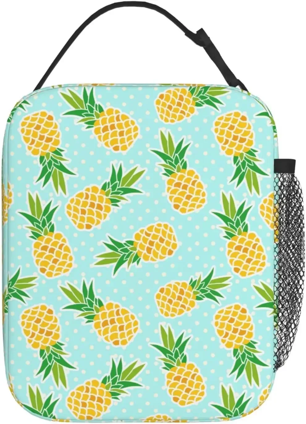 Cute Pineapples With Polka Dots Background Portable Lunch Bag Insulated Meal Bag Reusable Lunch Box Cooler Bag Food Container
Cute Pineapples With Polka Dots Background Portable Lunch Bag Insulated Meal Bag Reusable Lunch Box Cooler Bag Food Container
