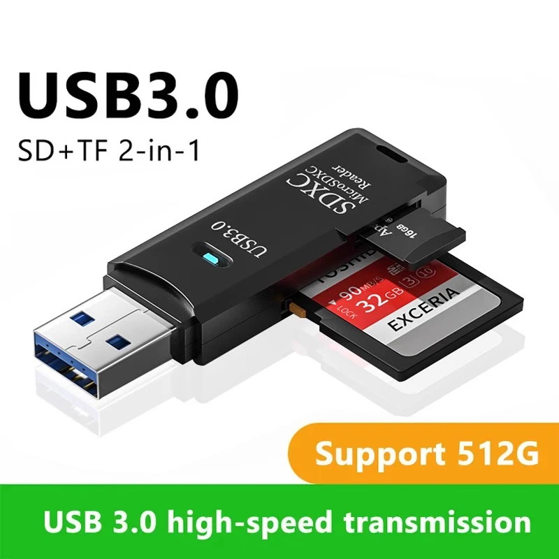 Многофункциональное высокоскоростное устройство чтения карт USB 3.0/2.0 2-в-1 с поддержкой компьютера TF SD, планшета, камеры, ноутбука, автомобильного крепления
Многофункциональное высокоскоростное устройство чтения карт USB 3.0/2.0 2-в-1 с поддержкой компьютера TF SD, планшета, камеры, ноутбука, автомобильного крепления