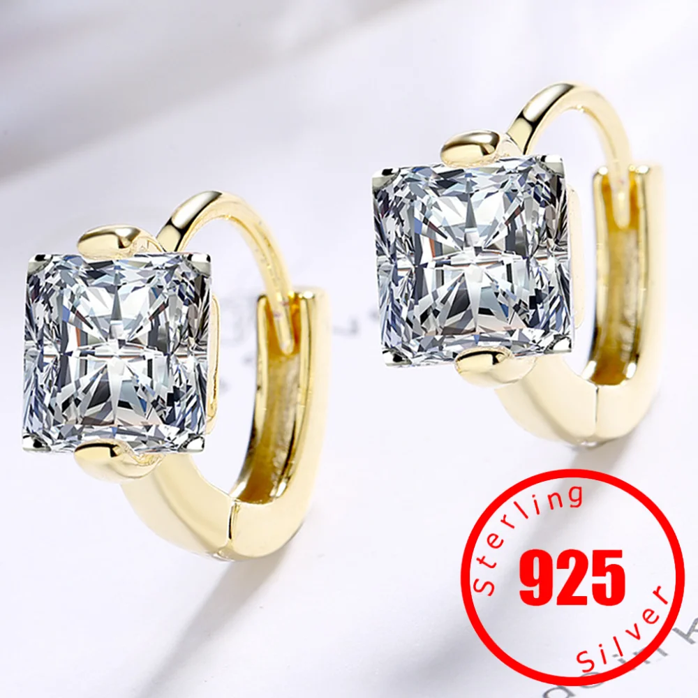Fashion Stamp 925 Sterling Silver Earrings Inlaid Cubic Zirconia 18K Gold color Earrings Woman Charm Jewelry Gift
Fashion Stamp 925 Sterling Silver Earrings Inlaid Cubic Zirconia 18K Gold color Earrings Woman Charm Jewelry Gift