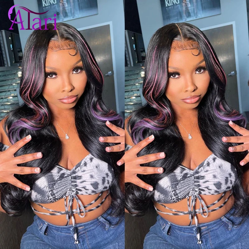 Colored Purple Human Hair Lace Frontal Wig Highlights Body Wave 13x4 Lace Front Wig Transparent Pink with Purple Wig for Women
Colored Purple Human Hair Lace Frontal Wig Highlights Body Wave 13x4 Lace Front Wig Transparent Pink with Purple Wig for Women