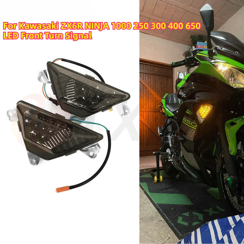 Светодиодный сигнал поворота вперед Kawasaki NINAlbanyZX6R NINJA 1000 250 300 400 650, аксессуары для модификации мотоцикла
Светодиодный сигнал поворота вперед Kawasaki NINAlbanyZX6R NINJA 1000 250 300 400 650, аксессуары для модификации мотоцикла