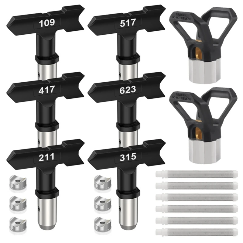 Q2Q4 14Pcs Reversible Sprayer Tip Airless Sprayer Nozzles for Airless Sprayer Sprays Machine Airless Paint Sprayer Guns
Q2Q4 14Pcs Reversible Sprayer Tip Airless Sprayer Nozzles for Airless Sprayer Sprays Machine Airless Paint Sprayer Guns