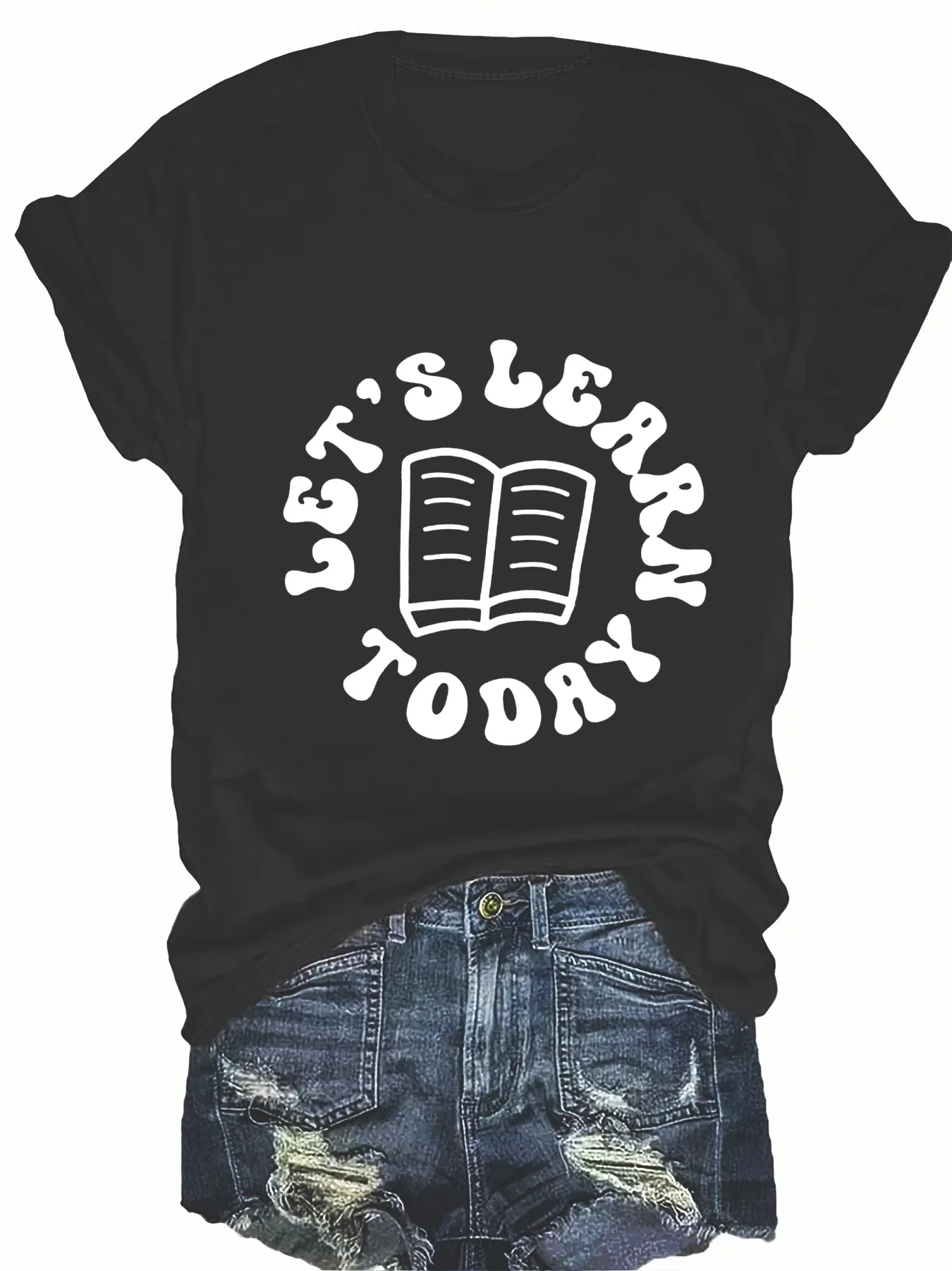 Fashionable Letter Pattern Print round Neck Short Sleeve Top for Women Stylish Casual Graphic T-Shirt
Fashionable Letter Pattern Print round Neck Short Sleeve Top for Women Stylish Casual Graphic T-Shirt