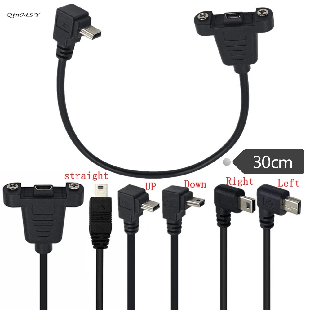 1m Mini USB Up Down Left Right Angled Elbow mini USB B 5pin 2.0 Male to Female Extension Cable 30cm 50cm With Panel Mount Hole
1m Mini USB Up Down Left Right Angled Elbow mini USB B 5pin 2.0 Male to Female Extension Cable 30cm 50cm With Panel Mount Hole